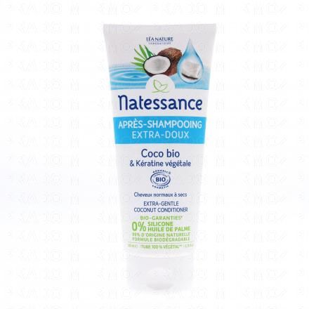 NATESSANCE Apr&egrave;s shampooing extra doux coco bio et k&eacute;ratine v&eacute;g&eacute;tale 200ml