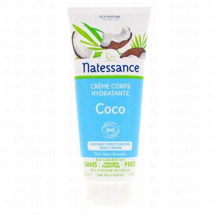 NATESSANCE Cr&egrave;me corps hydratante coco Tube 200ml