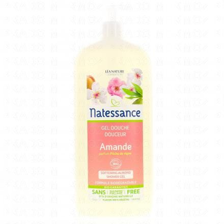 NATESSANCE Gel douche amande parfum p&ecirc;che de vigne bio (1l)