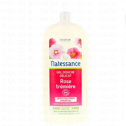 NATESSANCE Gel douche d&eacute;licat &agrave; la Rose Tr&eacute;mi&egrave;re 1L