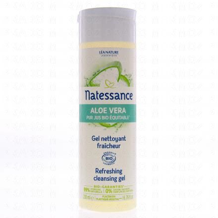 NATESSANCE Gel nettoyant fra&icirc;cheur Aloe vera bio 200ml
