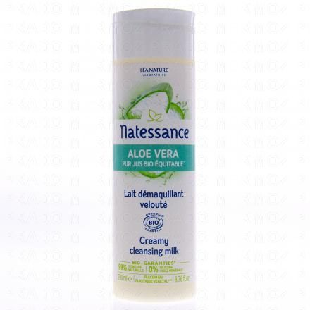 NATESSANCE Lait d&eacute;maquillant velout&eacute; Alo&eacute; Vera bio 200ml