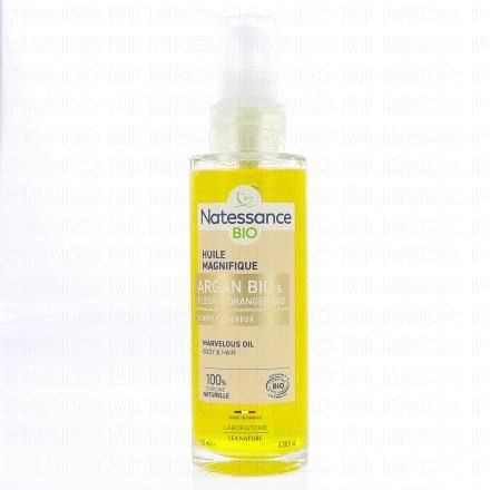 NATESSANCE Lift'Argan Huile Magnifique &agrave; la fleur d'oranger bio flacon spray 100ml