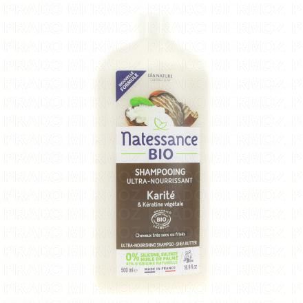 NATESSANCE Shampooing Ultra-Nourrissant Karit&eacute; Bio 500 ml