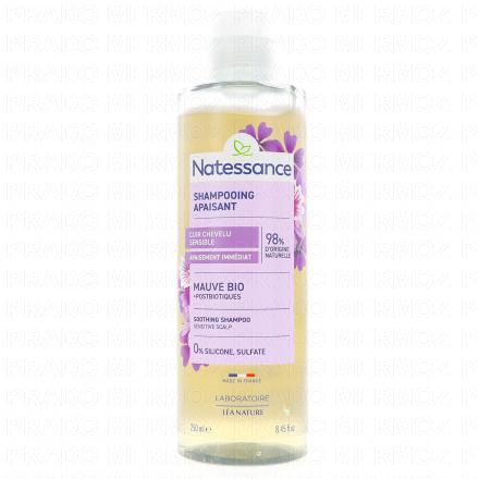 NATESSANCE Shampooing Apaisant à la Mauve Bio 250ml