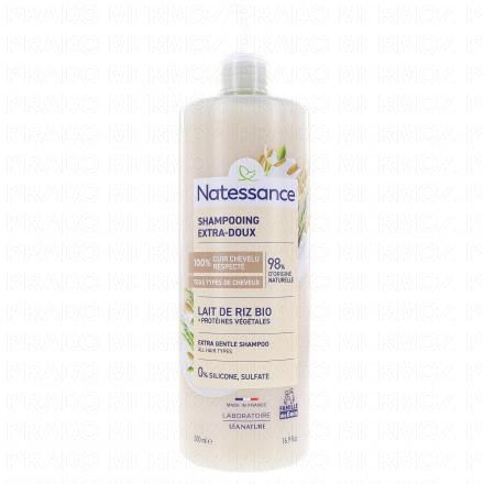 NATESSENCE Shampooing extra-doux au lait de riz bio (500ml)