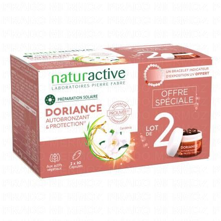 NATURACTIVE Doriance Autobronzant & Protection 2X30 capsules + bracelet indicateur UV offert