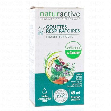 NATURACTIVE Gouttes respiratoires aux huiles essentielles BIO (flacon de 45 ml)