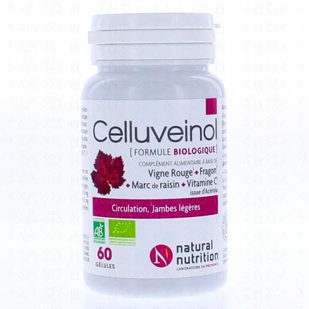 NATURAL NUTRITION Celluveinol circulation, jambes l&eacute;g&egrave;res x60 g&eacute;lules