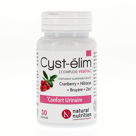 NATURAL NUTRITION Cyst-&eacute;lim pot de 30 g&eacute;lules