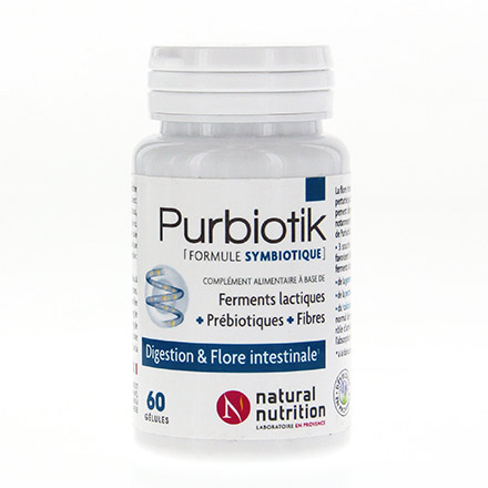 NATURAL NUTRITION Purbiotik (60 g&eacute;lules)