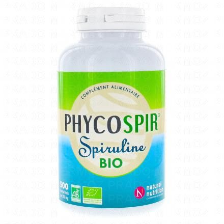 NATURAL NUTRITION Spiruline phycospir (pot de 500 comprim&eacute;s)