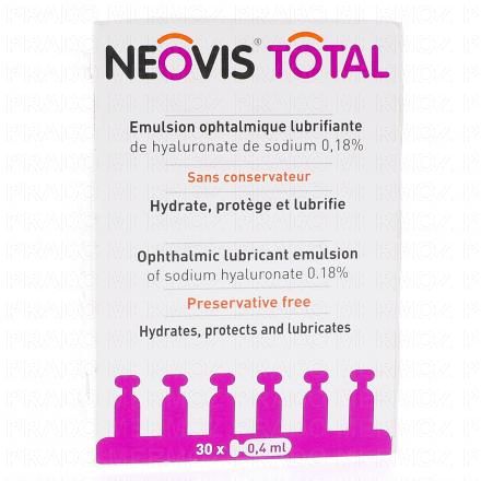 NEOVIS Total multi Emulsion ophtalmique lubrifiante (boite 30 unidoses de 0,4ml)