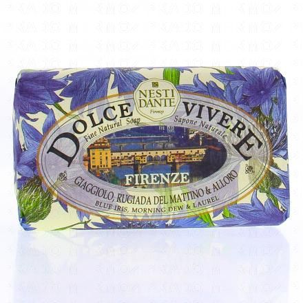 NESTI DANTE Dolce Vivere - Savon solide iris bleu, rosée du matin, laurier 250g