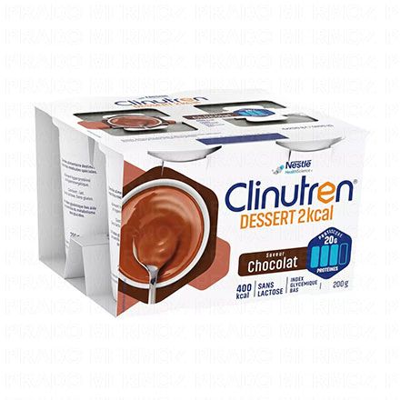 NESTLE Clinutren Dessert HP/HC+ saveur Chocolat 4x200g