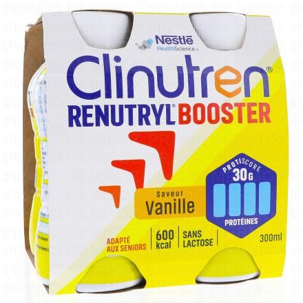 NESTLE Renutryl Booster saveur vanille 4x300ml