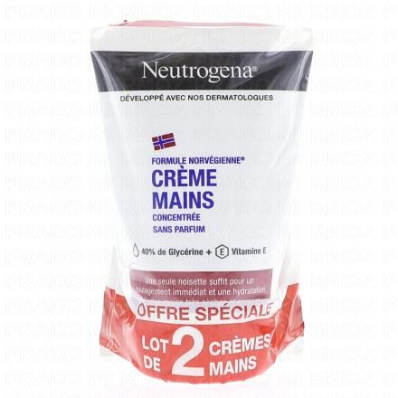 NEUTROGENA Crème mains concentrée sans parfum (50ml x2)
