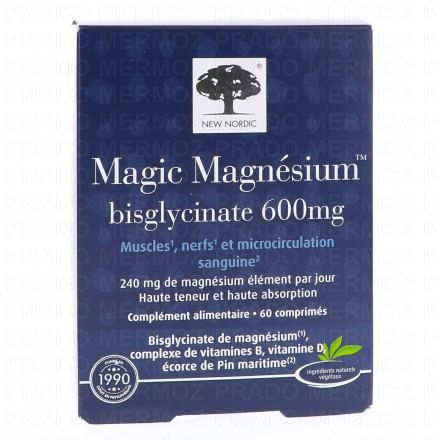 NEW NORDIC Magic magn&eacute;sium bisglycinate 600mg x60 comprim&eacute;s