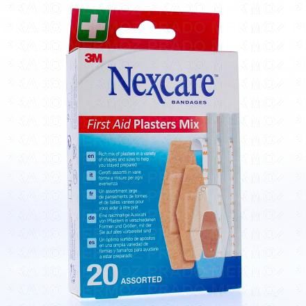 NEXCARE First Aid Plasters Mix - Assortiment pansements x20