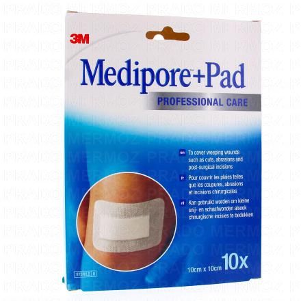 NEXCARE Pansement Medipore + Pad 10cmx10cm boite de 10