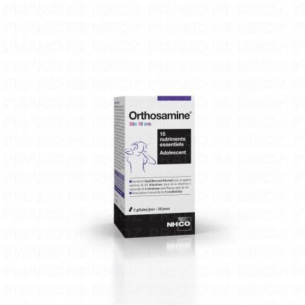 NHCO Enfant - Orthosamine d&egrave;s 10ans, 15 Nutriments essentiels, Adolescent x56 g&eacute;lules