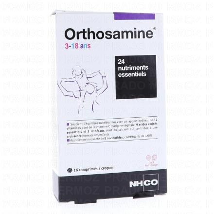 NHCO Orthosamine 3-18 ans - 24 nutriments essentiels x16 Comprim&eacute;s &agrave; Croquer