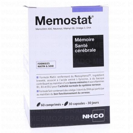 NHCO Sant&eacute; - Memostat M&eacute;moire Sant&eacute; c&eacute;r&eacute;brale (60 comprim&eacute;s)