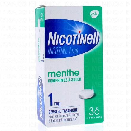 NICOTINELL menthe 1 mg (bo&icirc;te de 36 comprim&eacute;s)