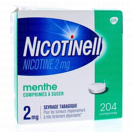 NICOTINELL menthe 2mg (boîte de 204 comprimés)