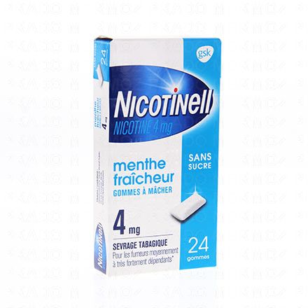 NICOTINELL menthe fraicheur 4 mg sans sucre (96 gommes)