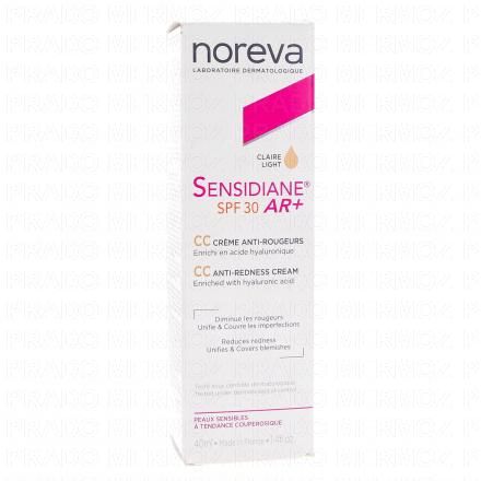 NOREVA Sensidiane AR+ CC crème anti rougeurs Light SPF30 Tube 40ml