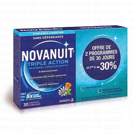 NOVANUIT Triple action (lot de 2 bo&icirc;tes * 30 comprim&eacute;s)
