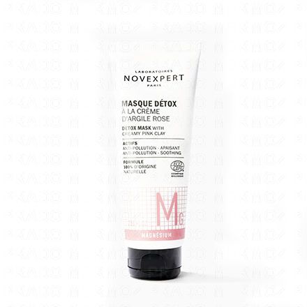 NOVEXPERT Magn&eacute;sium - Masque d&eacute;tox &agrave; la cr&egrave;me d'argile rose 75ml