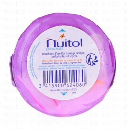 NUITOL Pocket 2 Paires de Bouchons d'Oreilles