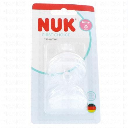 NUK First Choice - T&eacute;tines physiologiques 6mois+ x2