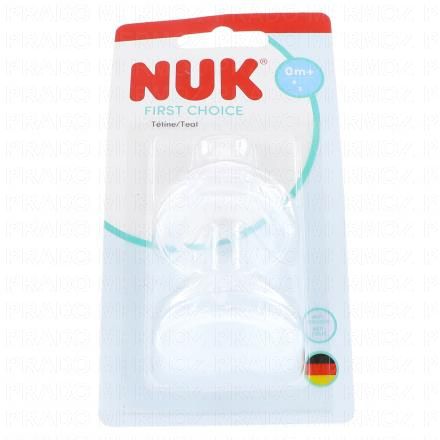 NUK First Choice - T&eacute;tines physiologiques pour biberon 0mois+ (taille s)