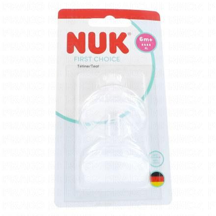 NUK First choice - T&eacute;tines physiologiques 6mois+ taille XL