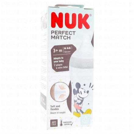 NUK Perfect Match - Biberon +3 mois 260 ml (mickey)