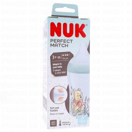 NUK Perfect Match - Biberon +3 mois 260 ml (winnie l'ourson)
