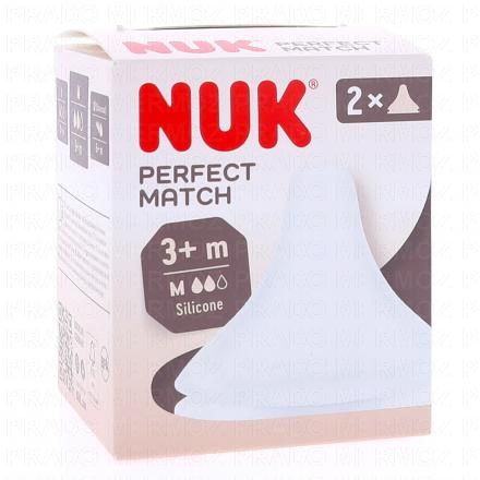 NUK Perfect Match - T&egrave;tines en silicone souple (taille m)