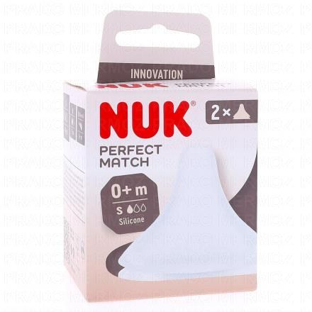 NUK Perfect Match - T&egrave;tines en silicone souple (taille s)