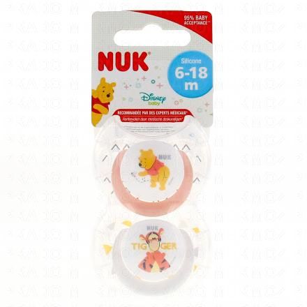 NUK Space - Sucettes Winnie physiologiques (6 - 18 mois)