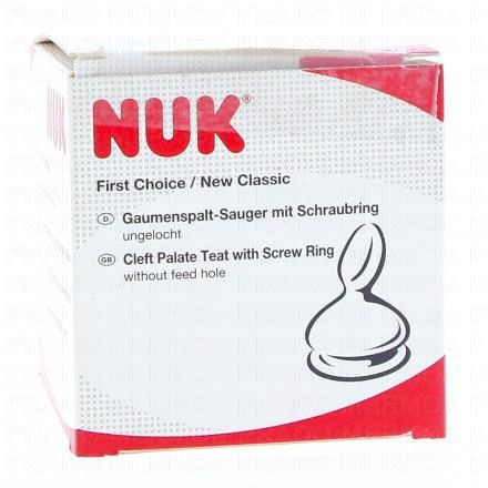 NUK First choice - T&eacute;tine pour fente palatine avec bague &agrave; vis