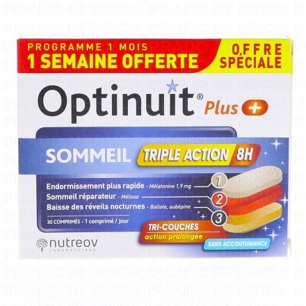 NUTREOV Optinuit Plus Sommeil Triple Action x30 comprim&eacute;s