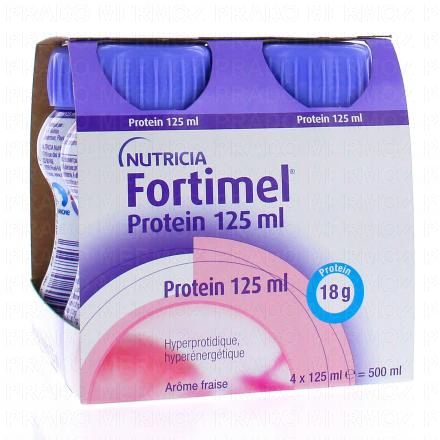 NUTRICIA Fortimel Protein saveur fraise 4x200ml