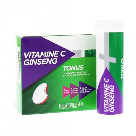 NUTRISANTE Comprimés à croquer vitamine C + ginseng 24 comprimés