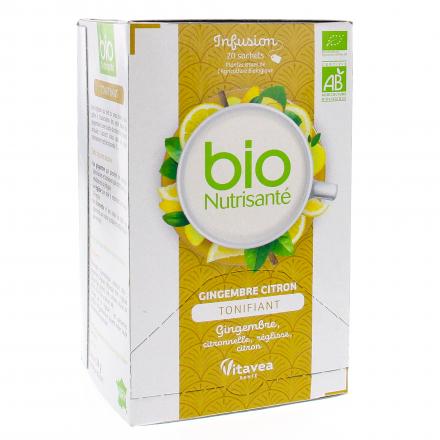 VITAVEA Tisane Gingembre Citron Tonifiant 20 sachets