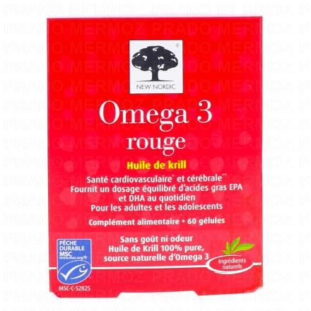 New Nordic Omega 3 rouge Huile de Krill x60 capsules