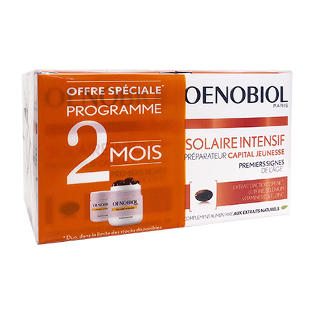 OENOBIOL Solaire intensif pr&eacute;parateur capital jeunesse (lot de 2 x 30 capsules)