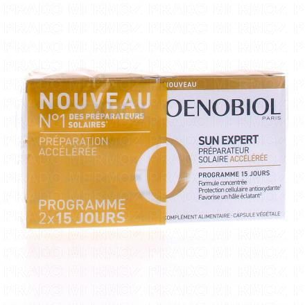 OENOBIOL Sun Expert Pr&eacute;parateur solaire acc&eacute;l&eacute;r&eacute; (lot 2 x15 capsules)